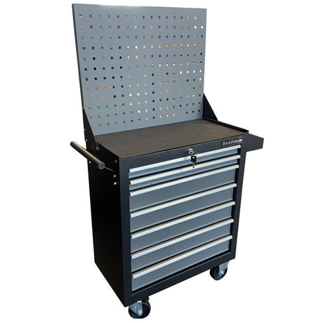 RackZone Modular Workstation Trolley with Pegboard, 6 drawers, 670x375x710.