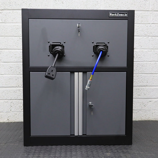 Modular Workstation Air & Power Hose Reel base Cabinet - RackZone