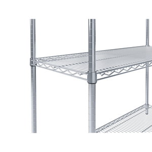 RackZone Wire Stainless Steel Shelving 1830h x 1212w x 458d, 4 adjustable levels.
