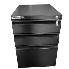 Lockable Mobile Pedestal 607H x 395W x 500D - Black 