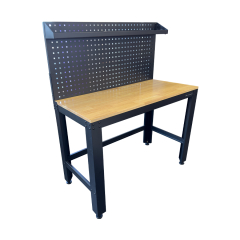 Modular Workstation Adjustable Workbench c/w Pegboard - 1280 width x 600 deep x 870mm high