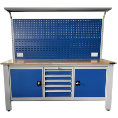 Industrial Workbench 2000H x 2100W x 600D Grey/Blue