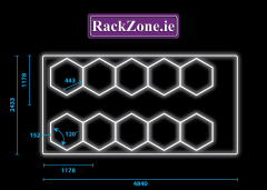 Hexagonal Led Set 2 - 4835mm x 2435mm