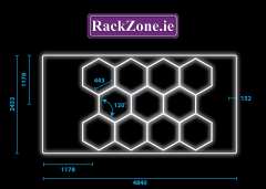 Hexagonal LED Set 6 - 4835mm x 2435mm