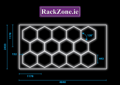 Hexagonal LED Set 1 - 4835mm x 2435mm