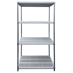 Stainless Plastic Shelving 1820H x 915W x 610D 4 Level