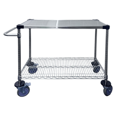 Stainless Steel Trolley 820H x 1060W x 460D - 2 Tier