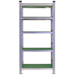 5 Bay Special -  Galvanised Shelving 1972h x 900w x 500d with Plastic Shelves  5 Levels DELIVERY INCLUDED