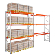 Pallet Racking Bay 5000h x 3300w x 1100mm 3000kg/Level Starter 81mm 3 Levels Extender