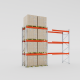 Pallet Racking Bay 4000h x 2300w x 1100mm 3000kg/Level Extender 81mm 3 Levels 