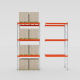 Pallet Racking Bay 5000h x 2300w x 1100mm 3000kg/Level Starter 81mm 3 Levels