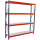 Longspan Shelving 2000H x 2400W x 600D 4 Levels c/w Steel Extender