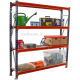 Longspan Shelving 2000h x 1800w x 400d 4 Levels c/w Timber Starter