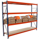 Longspan Shelving 2500H x 2400W x 600D 4 Levels c/w Timber Starter