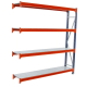 Longspan Shelving 2000H x 1800W x 600D 4 Levels c/w Steel Extender