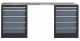 Modular Workstation System 9 c/w Steel Worktop