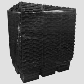Pallet Deal - 135 Attached Lid Containers 44L 400d x 300w x 365h Black