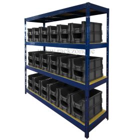 Value Shelving 250KG with 36 storage bins