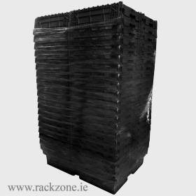 Pallet Deal - 80 Attached Lid Containers 88L 600d x 400w x 365h Black
