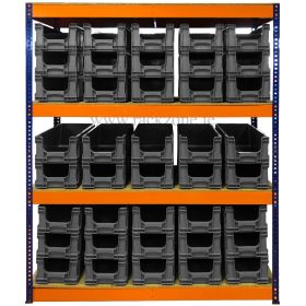 Value Shelving 350KG with 40 storage bins