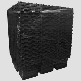 Pallet Deal - 68 Attached Lid Containers 44L 400d x 300w x 365h Black