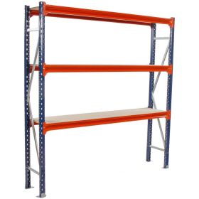 10 BAYS Longspan Shelving 2000H x 1800W x 600D 3 Levels c/w Timber INCL DELIVERY