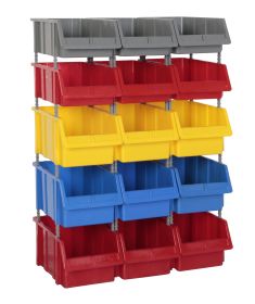 Storage Part Bins Kit 1180 1000h x 765w x 400d Grey Red Yellow Blue
