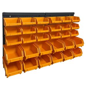 Wall Mounted Storage Parts Bins with Panel