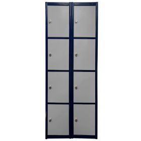 Painted Locker 4 Door 1800 x 500 x 300mm c/w Padlock 2 Bay