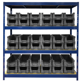 Value Shelving 250KG with 36 storage bins