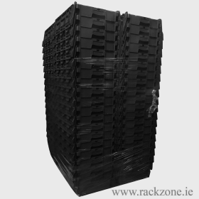 Pallet Deal - 78 Attached Lid Containers 28L 600d x 400w x 250h Black