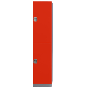 Plastic Locker 2 Door 1970h x 500d x 380w Red