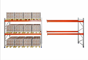 Pallet Racking Kimer 3000h x 1100d x 3300w 2 Levels 3000kg/Level