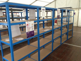 5 BAY SPECIAL - Blue Boltless Shelving 1800x1200x600