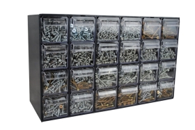 Hobby 24 Visible Storage Box 24-Transparent Drawers 382w x 142d x 228h