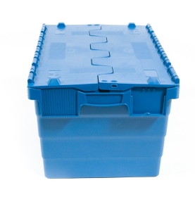 Attached Lid Containers 66L 600d x 400w x 365h Blue