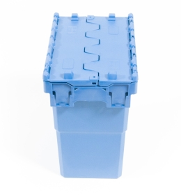 Attached Lid Containers 18L 300w x 200d x 300h Blue