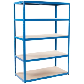 5 BAY SPECIAL - Blue Boltless Shelving 1800x1200x600