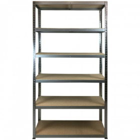 Value Shelving 1960h x 1000w x 400d 6 Level 175kg UDL Galvanise 5 Bay