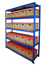 Value Shelving 2200h x 1800w x 500d 5 Level 250kg UDL All Blue