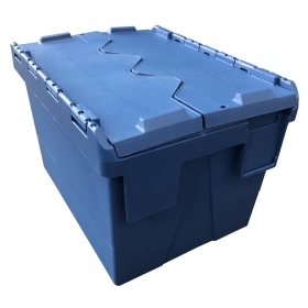 Attached Lid Containers 21L 400d x 300w x 255h Blue