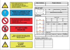 Racking Load Capacity Sign