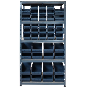 Value Shelving 175KG with 45 storage bins