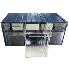 Plastic Drawer 36 Box 204d x 370w x 160h Blue 120-3