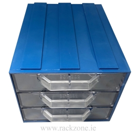 Plastic Drawer 72 Box 135d x 103w x 83h Blue 302-3
