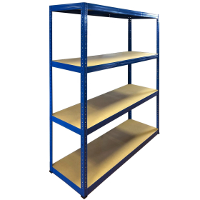 Value Shelving 1800h x 1500w x 450d 4 Level 300kg UDL All Blue Starter 5 bay