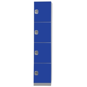 Plastic Locker 4 Door 1970h x 500d x 300w Blue