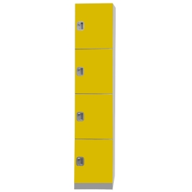 Plastic Locker 4 Door 1970h x 500d x 300w Yellow