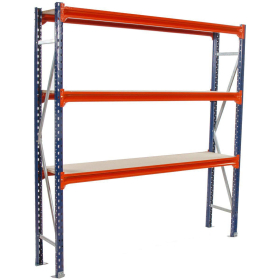 10 BAYS Longspan Shelving 2000H x 1800W x 600D 3 Levels c/w Timber INCL DELIVERY