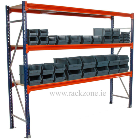 Longspan Shelving 2000H x 2400W x 800D 3 Levels c/w White Laminated Chipboard 
